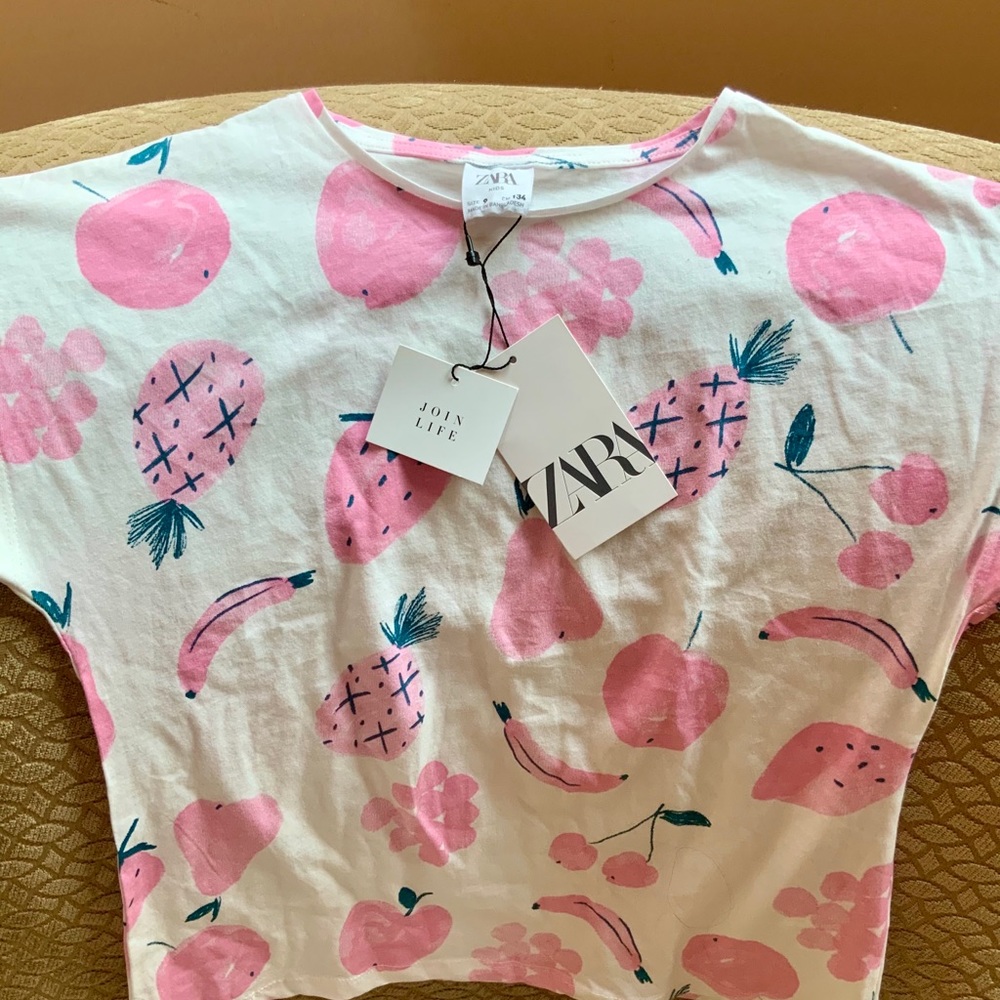 COPY - 3 shirts available!  NWT Zara girls’ shirt size 9. pink & white
